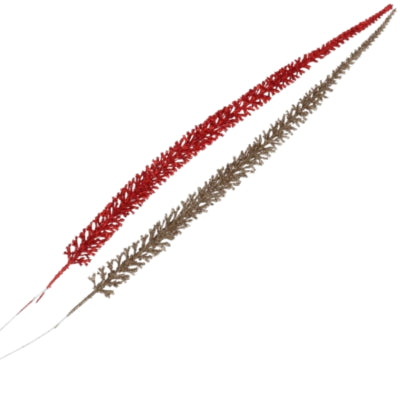Daan branche artificielle en bois courbé brillant penni couleur or rouge 52 cm lot de 12 | 8 pièces