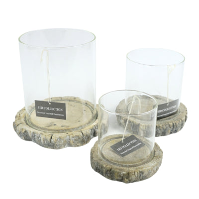 Lanterne de collection Sid ciment caché 20 cm | 4 pièces