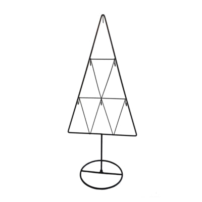 Sapin de Noël avec crochets métal noir 61 cm | 16 pièces