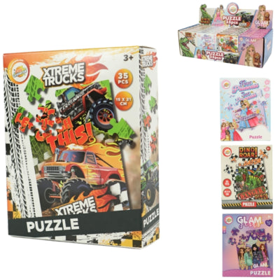 Puzzle 21 cm 35 pièces 4 assorties | 24 pièces