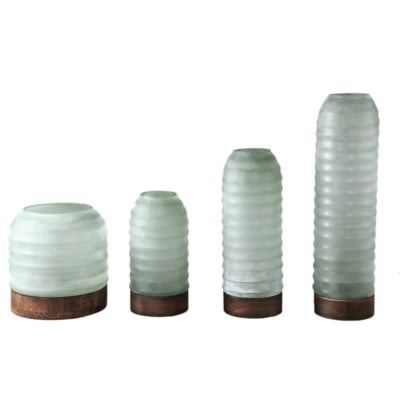 Vase Ptmd yana vert 20 cm | 2 pièces