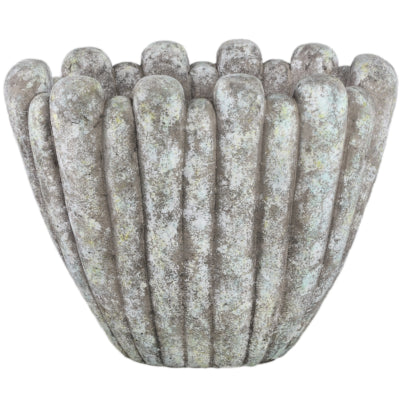 Ptmd pot de fleur menthe l gris 47 cm | 2 pièces