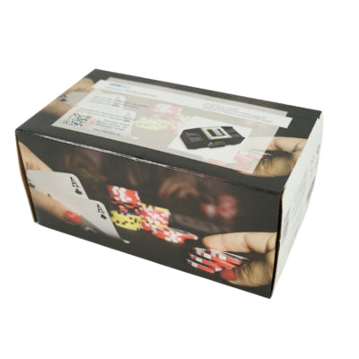 Mélangeur de cartes à batterie Relaxdays noir 2 jeux | 6 pièces