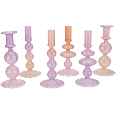 Chandelier Daan en bois courbé bulles bicolores jolie rose 20 cm 6 assortis | 12 pièces