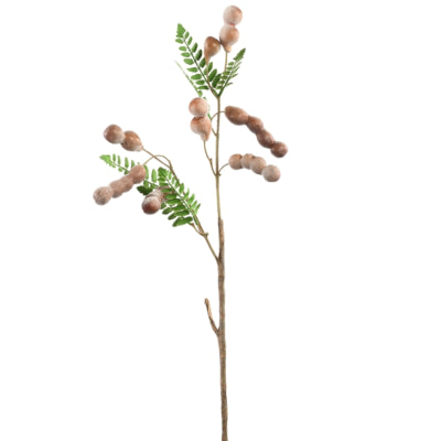 Ptmd Branche Artificielle Branche de Baies Marron 65 cm | 8 pièces