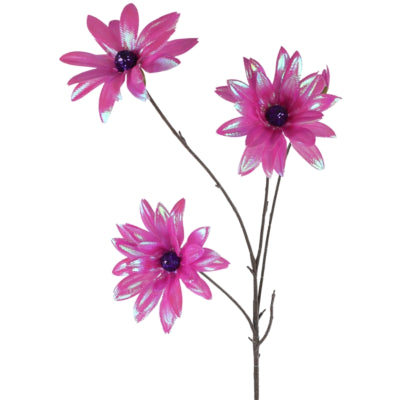 Fleur artificielle dahlia violet 86 cm | 12 pièces