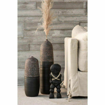 Figurine J-line primitive en bois de manguier noir 41 cm | 6 pièces