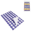 Nappe papier à carreaux bleu 80 x 80 cm | 30 pièces