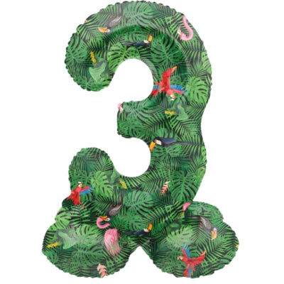 Folat ballon en aluminium debout 3 ambiance jungle 41 cm | 20 pièces