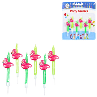 Ty bougies à gâteau par flamant rose 7,5 cm 6 pièces | 36 pièces