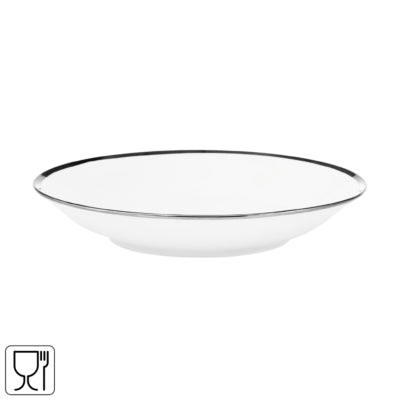 Vtwonen assiette creuse blanc argent 25,5 cm | 12 pièces