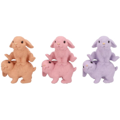 Daan Kromhout statue lapin saut pastel 20 cm 3 assortis | 6 pièces