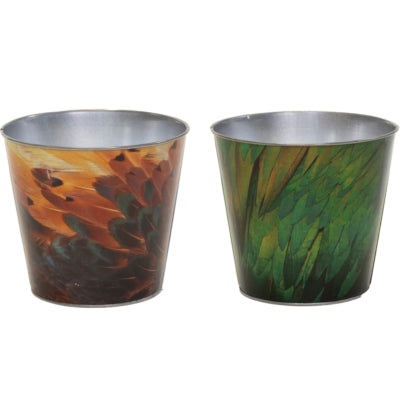 Pot de fleurs bob plume s 11 cm 2 assortis | 24 pièces