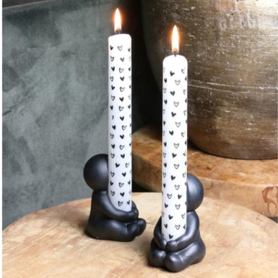 Bougeoir câlin noir 8 cm | 36 pièces