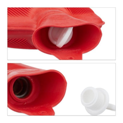 Bouillotte Relaxdays rouge 2 l | 6 pièces