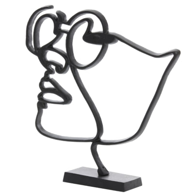 Statue vivante lumineuse visage noir 45 cm | 4 pièces