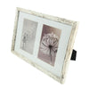 Cadre photo 2 passe-partout badigeonné 10 x 15 cm | 8 pièces