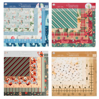 Univers artisanal papier craft vacances 24 feuilles 4 assortis | 24 pièces