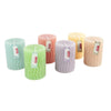 Bougie pilier Profissimo (r) avec rainures vert 6,8 x 10 cm | 12 pièces