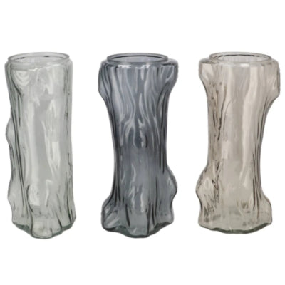 Daan vase en bois courbé arbre gris 26 cm 3 assortis | 12 pièces
