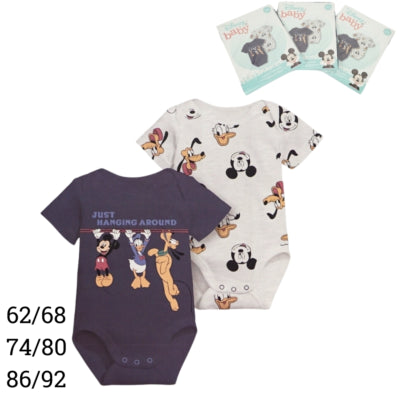 Disney barboteuse bébé mickey mouse 2 pièces 3 assortis | 24 pièces