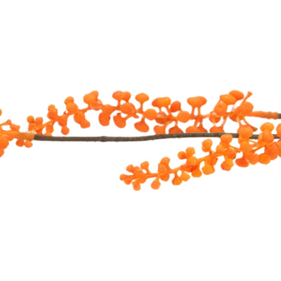 Daan branche artificielle en bois courbé grappe de baies orange 94 cm | 6 pièces