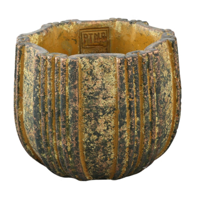 Ptmd pot de fleur valerio m jaune 16 cm | 8 pièces