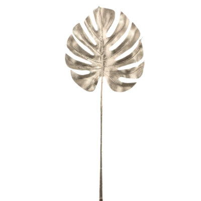 Hbx branche artificielle monstera couleur champagne 72 cm | 20 pièces