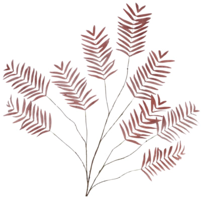 Daan feuille de palmier artificielle en bois courbé marron 150 cm | 6 pièces