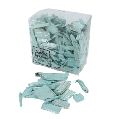 Copeaux de bois déco 30-50 mm turquoise 165 gr | 24 pièces