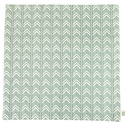 Housse de coussin commerce équitable graphique vert 45 x 45 cm | 12 pièces