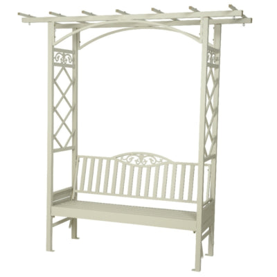 (r) banc de jardin barolo aluminium beige 210 cm