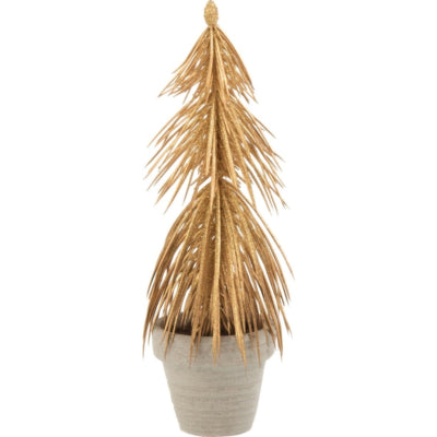 J-line pin en pot paillettes couleur or 22 cm | 12 pièces