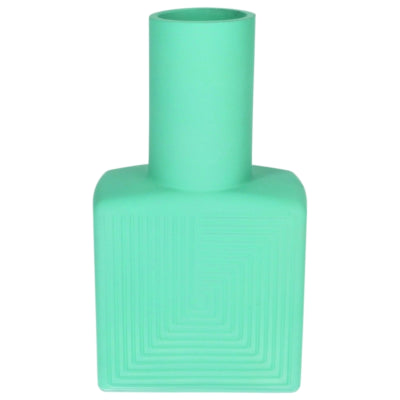 Vase judy carré turquoise mat 22,5 cm | 12 pièces