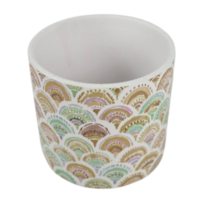 Pot de fleurs multicolore en céramique 13,5 cm | 6 pièces