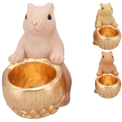Daan bol en bois courbé Jingle écureuil assis rose sable 22 cm 3 assortis | 6 pièces