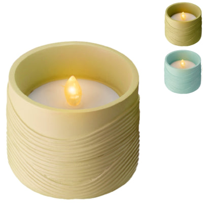 (r) Bougie LED avec effet flamme solaire 10 x 8 cm 3 assortis | 12 pièces