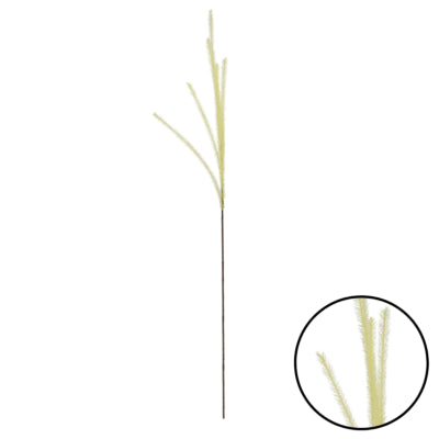 Branche artificielle Countryfield avec 6 plumes jaune 112 cm | 24 pièces
