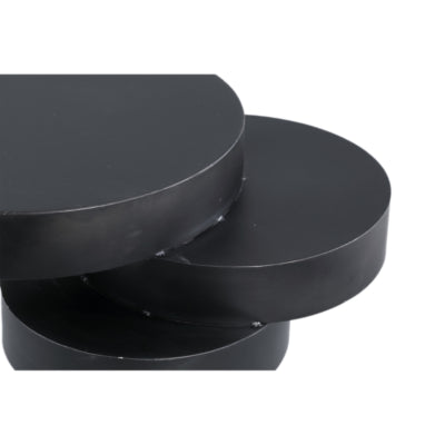 Ptmd table d'appoint essy noir 68 cm | 2 pièces