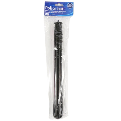 Batte de police avec grincement noir 34 cm | 12 pièces