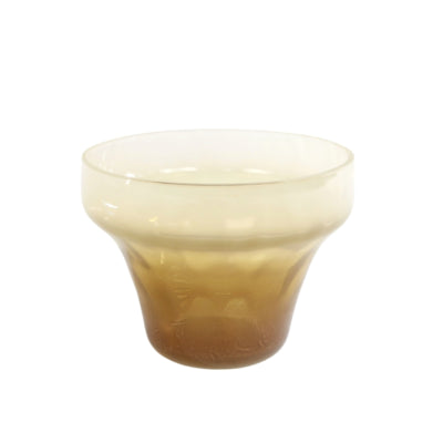 Photophore eline s verre marron crème 10 cm | 12 pièces