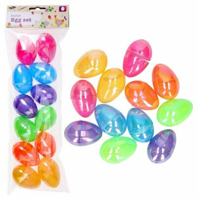 Oeufs de Pâques surprise en plastique 12 pièces | 12 pièces