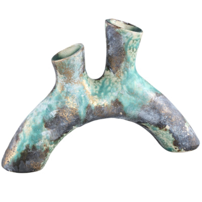 Ptmd vase ayaz noeud turquoise 29 cm | 6 pièces