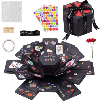 Coffret cadeau explosion diy Intrend 42,5 cm | 6 pièces