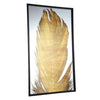 Panneau mural miroir en plumes de loro doré 100 cm | 2 pièces