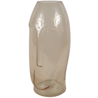 Vase avec face en verre marron 40 cm | 6 pièces