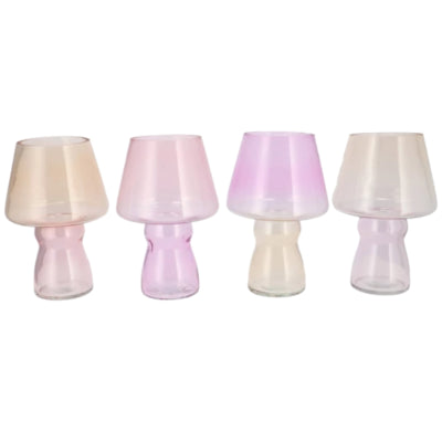 Daan benthout vase bicolore pastel 25 cm 4 assortis | 4 pièces