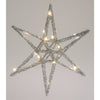 Étoile de Noël LED sur pile argentée 30 cm | 12 pièces