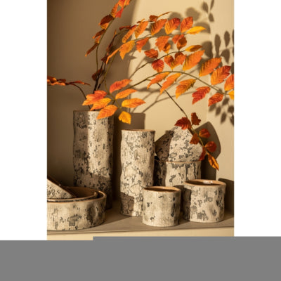 Ptmd pot de fleur millay s beige 12 cm | 12 pièces
