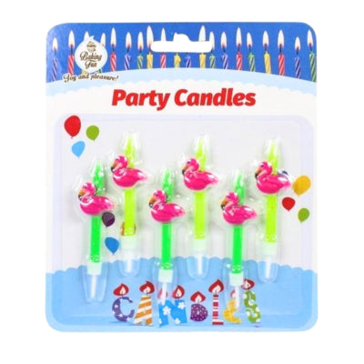 Ty bougies à gâteau par flamant rose 7,5 cm 6 pièces | 36 pièces